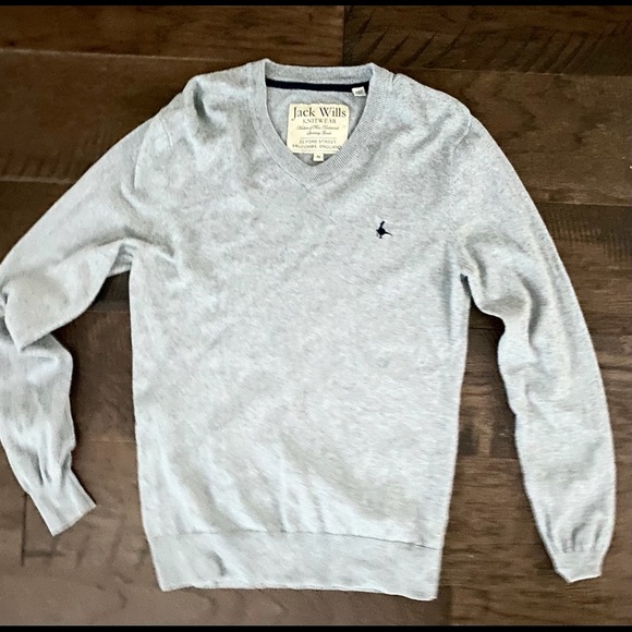 JACK WILLS fine men’s warm gray sweater retail $85 - Picture 6 of 8